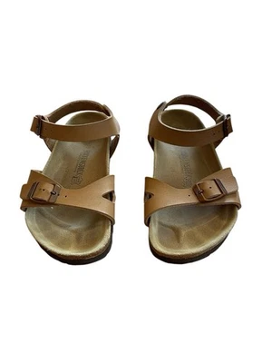 Birkenstock Rio Birko-Flor Niñas Talla 2 UE 33 Sandalias Estrechas Marrón Tostado Zapatos Foto 1 de 4