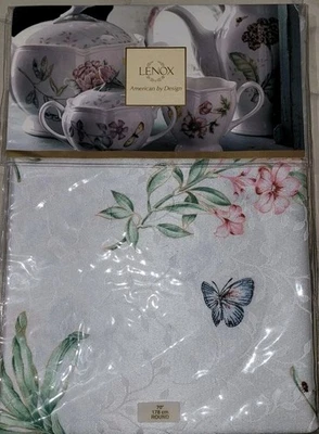NEW LENOX TABLECLOTH BUTTERFLY MEADOW 70" ROUND IN ORIGINAL FACTORY  PACKAGE  - Image 1 of 4