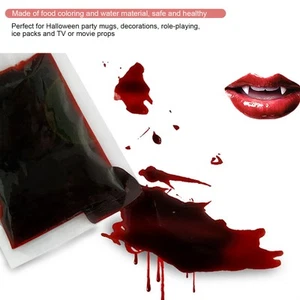 5pcs 20ml Halloween-Blutbeutel Kostüm Party Fake Blood Cosplay Requisiten Pa KUI - Bild 1 von 24