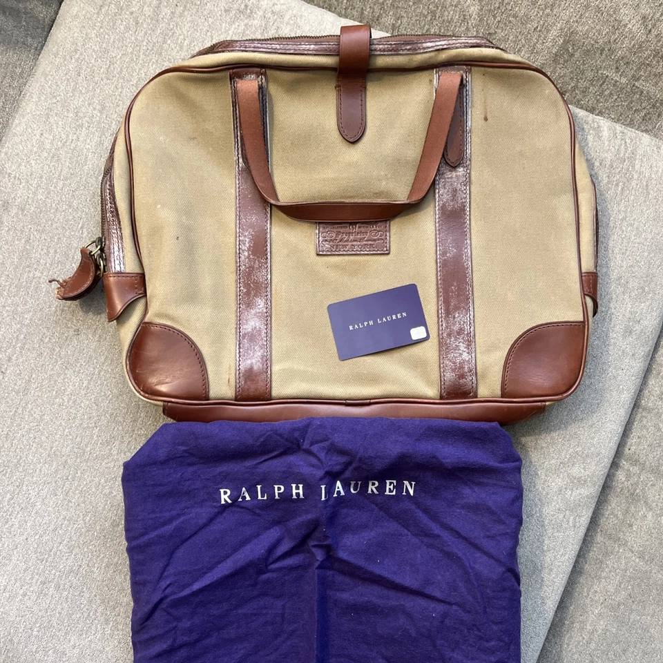 RALPH LAUREN PURPLE LABEL LEATHER WORK LAPTOP BAG WITH Dust Bag & Card - Image 1 of 4