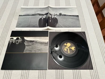 U2 The Joshua Tree Gatefold OG Lyrics Poster Island Records 90581-1 LP NM- - Image 1 of 4