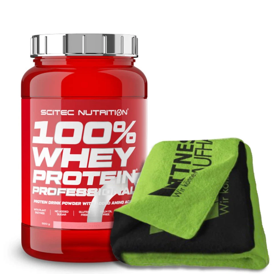 (39,02 EUR/kg) Scitec Nutrition 100% Whey Protein Professional 920g + Handtuch - Bild 1 von 1