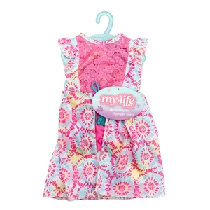 My Life As 18 Inch Doll Multicolor Romper Dress with Blue Rope Waist Bow - Picture 1 of 4