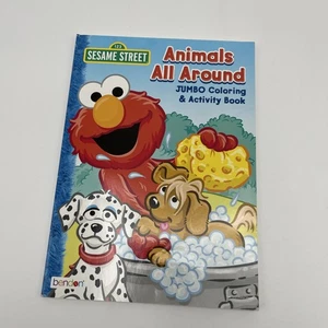 123 Sesame Street Jumbo Coloring Activity Book Sunny Animals All Around - Bild 1 von 6