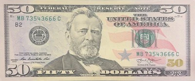 $50 Dollar Bill 2013 Uncirculated U.S Federal Reserve Note MB73543666C - Image 1 of 4