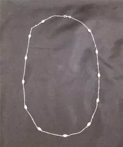 Neu 0,20 ct echter Diamant 0,925 Sterlingsilber Bahnhofskette - tolles Geschenk - Bild 1 von 5