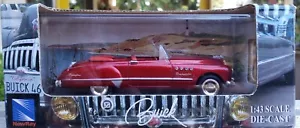 NEW☆NEWRAY~1949 BUICK MAROON CONVERTIBLE ROADMASTER 1:43 SCALE DIECAST - Picture 1 of 7