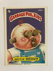 Topps 1987 Garbage Pail Kids Trading Card # 280a - Shut-Up Sherman - Picture 1 of 2
