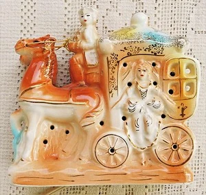 VINTAGE MITTE DES 20. JAHRHUNDERTS HANDBEMALTE PORZELLAN NACHTLICHT AKZENTLAMPE - JAPAN - Bild 1 von 12