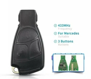 Fits Mercedes Benz B C E ML S CLK CL 433Mhz 3 Buttons Remote Car Key - Picture 1 of 6