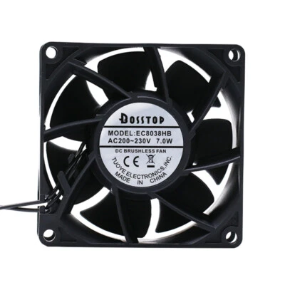EC8038HB 8038 8CM 7.0W 200-230V High Air Volume Cabinet AC Dual Ball Fan - Image 1 of 4