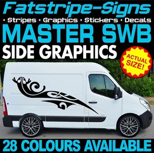 RENAULT MASTER SWB L1 GRÁFICOS PEGATINAS RAYAS CALCOMANÍAS FURGONETA CÁMPER - Imagen 1 de 2