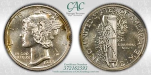 1942 Mercury Dime CAC PR66 - Shimmering Original Proof Coin!!! - Picture 1 of 15