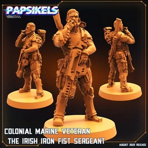 The Irish Iron Fist Sergeant | Colonial Marine | 32mm scale | Papsikels - Picture 1 of 1