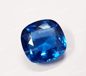 Certified 10.50 CT Natural Blue Sapphire Cushion Shape Ring Size Loose Gemstone - Picture 1 of 6