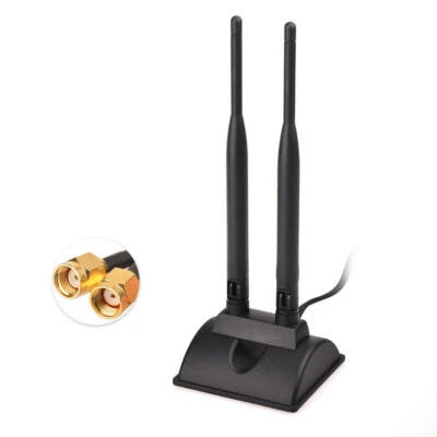 Eightwood WIFI Antenne RP-SMA 2.4G/5.8G 6dBi für WLAN-Router Mobiles Hotspots - Bild 1 von 4