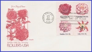 Flores EE. UU. #1876-79 U/A ARTMASTER FDC BL4 - Imagen 1 de 1