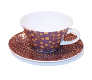 CACHAREL Mimosa Purple TEA CUP & SAUCER Delicate Fine Bone China - Picture 1 of 4