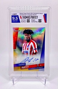 2019 Thomas Partey Topps Finest Gold Atletico Madrid Autographed /50 HGA 9.5/10