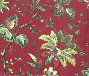 Waverly Home Classics 2 Felicite Panels 84 in Jacobean Floral Crimson New NIP