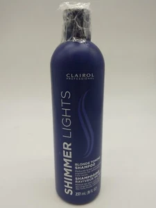 CLAIROL Shimmer Lights Blonde Toning Purple Shampoo (8 oz). 210 - Picture 1 of 6