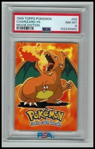 1999 TOPPS POKEMON THE MOVIE EDITION #E6 CHARIZARD #6 PSA 8 - Picture 1 of 2