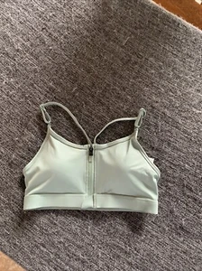 Women’s Small Nike Indy Sports Bra Zip Up light Green DD1197 - Picture 1 of 17