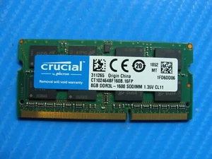 Memoria RAM Lenovo T440p Crucial 8 GB DDR3L-1600 SO-DIMM CT102464BF160B.16FP - Imagen 1 de 2