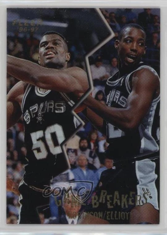 1996-97 Fleer Game Breakers David Robinson Sean Elliott #13 HOF