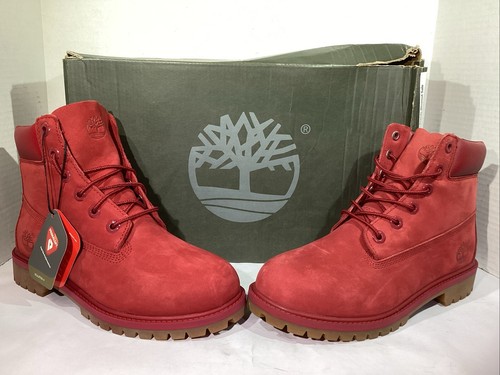 Stivali da lavoro Timberland Youth taglia 5 EU 37 5 Premium 6" scamosciati rossi WP AJ 598