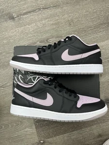 Nike Air Jordan 1 Low SE Shoes "Iced Lilac" Black White DV1309-051 Men's Sizes - Picture 1 of 8