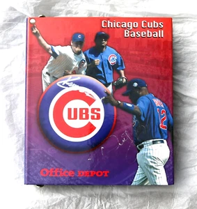 Chicago Cubs 3 Ringordner, handsigniert von Dusty Baker & Kerry Wood - Bild 1 von 3