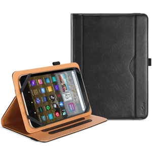 ProCase Tablet Case for 7“- 8” inch Tablet Premium PU Leather Stand for Black - Picture 1 of 7