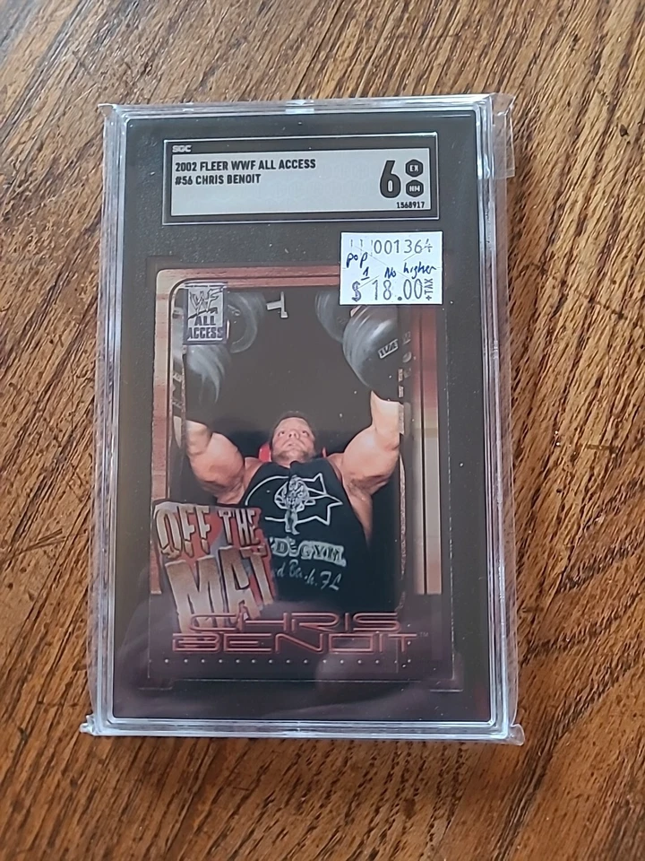 Nice 2002 Fleer WWF Chris Benoit All Access #56. SGC 6 EX NM. POP 1. 001364 - Image 1 of 2