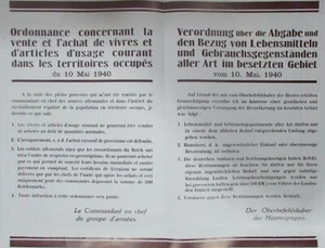WW2 REPRO WAR POSTER 1939 - 1945 ORDER SALE BILINGUAL FOOD PURCHASE - Picture 1 of 1