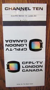 FUNDA MATCHBOOK ESTACIÓN DE TELEVISIÓN: CFPL-TV CANAL 10 (LONDRES, ONTARIO) -K14 - Imagen 1 de 1