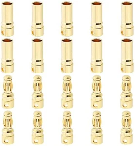 10 pares de enchufes banana de 6 mm, chapados en oro para modelismo RC y bate... - Imagen 1 de 6