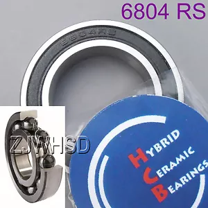 Rodamiento de bolas de cerámica híbrido 6804 2RS Si3N4 sellado 20 x 32 x 7 mm - Imagen 1 de 1
