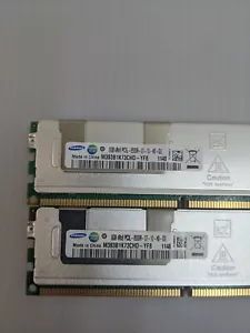 16GB 2X8GB SAMSUNG ORIGINAL M393B1K73CHD-YF8 4RX4L 8500 REGISTERED DIMM B25 - Picture 1 of 2