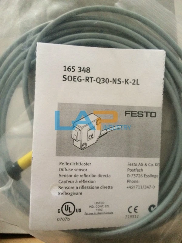 1PC NEW For Festo Photoelectric Switch SOEG-RT-Q30-NS-K-2L 165348 - Image 1 of 1