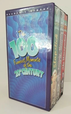 READERS DIGEST 3 VHS SET The 100 Funniest Moments of the 20th Century 2 unopened - Image 1 of 4