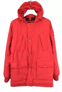 Superdry Rescue Rojo Chaqueta Hombre Grande con Capucha Down Lleno Forrado Bolso - Imagen 1 de 14