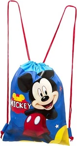 Disney Blue Mickey Mouse Parque Temático Tote Bag Drawcord School Backpack Gym Bag - Imagen 1 de 3