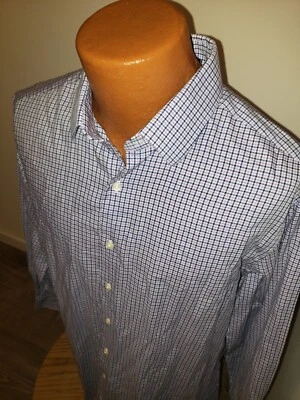 Camisa de vestir grande 16,5 32/33) para hombre Ben Sherman púrpura a cuadros tela elástica Foto 1 de 4