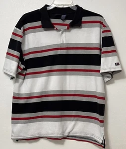 Vintage Bugle Boy Y2K Polo Men’s Size 2XL Casual Work Shirt, Golf, Stripes - Picture 1 of 6
