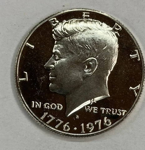 1776-1976S 40 % silver Kennedy gem PROOF half dollar Cover
