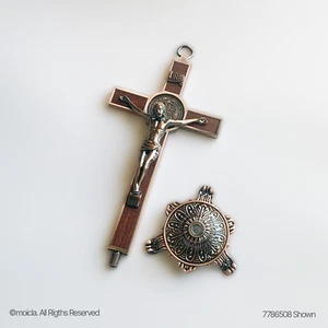 Saint Benedict Crucifix with Stand - 8 Inch Catholic Cross. Crucifijo San Benito - Picture 1 of 3