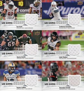 2018 Upper Deck CFL Game Jersey's   ***YOU PICK***