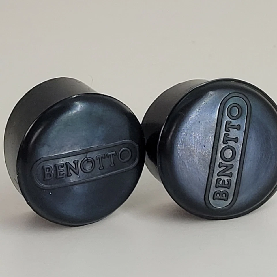 NOS Black Benotto Handlebar End Caps Plugs C3 - Image 1 of 4