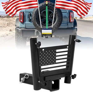 Hitch Mount Flag Pole Holder for Standard 2 Inch Receivers, Fits Truck SUV RV - Picture 1 of 14